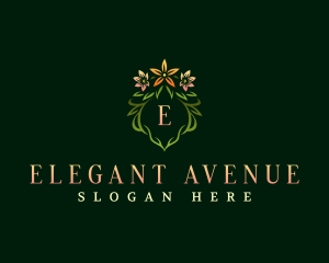 Elegant Flower Wreath  logo design