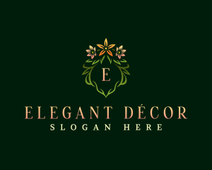 Elegant Flower Wreath  logo design