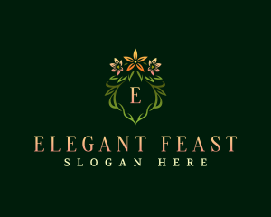 Elegant Flower Wreath  logo design