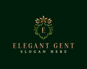 Elegant Flower Wreath  logo design