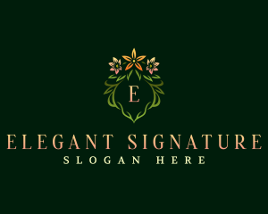 Elegant Flower Wreath  logo design