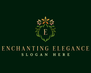 Elegant Flower Wreath  logo design