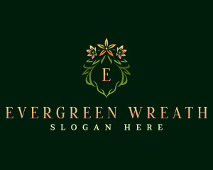 Elegant Flower Wreath  logo design