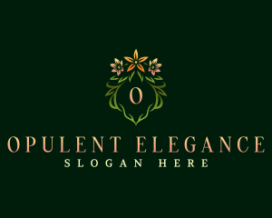 Elegant Flower Wreath  logo design