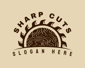 Rustic Wood Cutter logo design