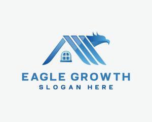 Eagle House Roof  logo design