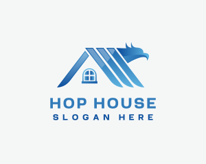 Eagle House Roof  logo design