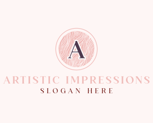 Textile Pattern Cosmetics Salon logo design