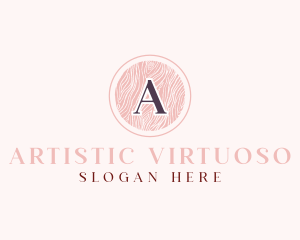 Textile Pattern Cosmetics Salon logo design