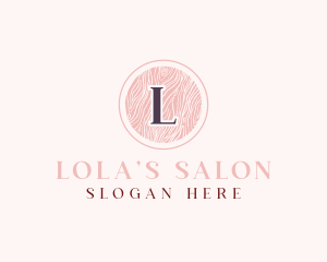 Textile Pattern Cosmetics Salon logo design