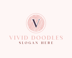 Textile Pattern Cosmetics Salon logo design