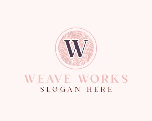 Textile Pattern Cosmetics Salon logo design