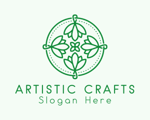 Floral Handcraft Embroidery Stitch logo