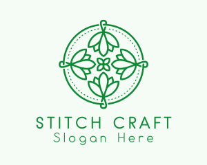 Floral Handcraft Embroidery Stitch logo