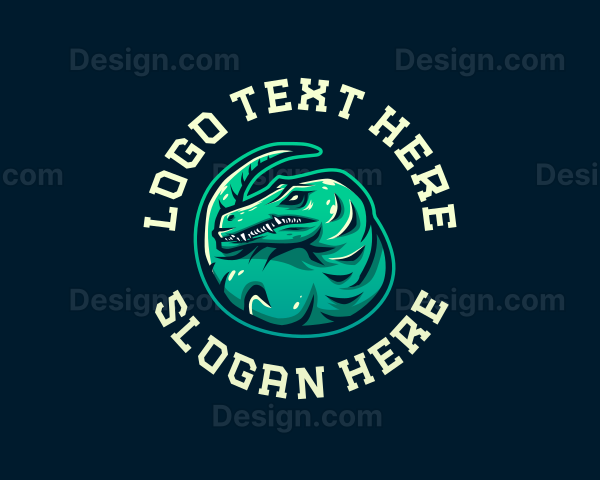 Prehistoric Dinosaur Raptor Logo