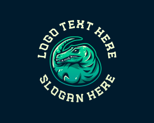 Prehistoric Dinosaur Raptor Logo