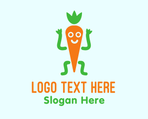 Carrot Veggie Cartoon logo