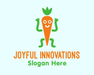 Carrot Veggie Cartoon logo