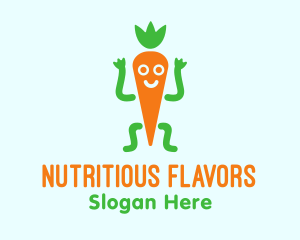 Carrot Veggie Cartoon logo