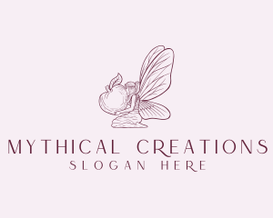 Mythical Pixie Fairy Wings  logo design