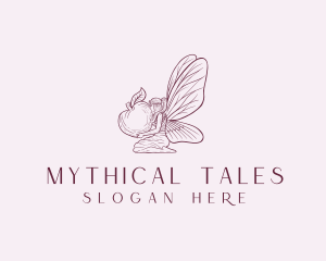 Mythical Pixie Fairy Wings  logo design