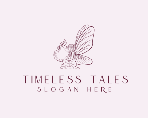 Mythical Pixie Fairy Wings  logo design