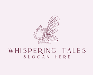 Mythical Pixie Fairy Wings  logo design