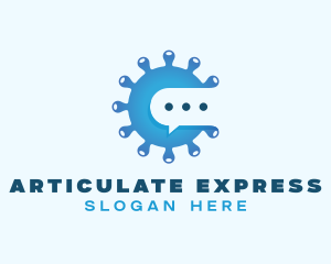 Bacteria Virus Messaging logo design