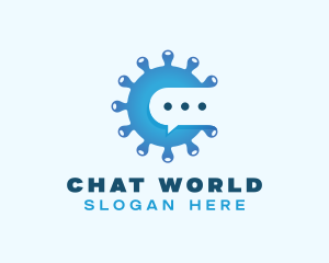 Bacteria Virus Messaging logo design