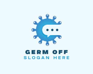 Bacteria Virus Messaging logo design