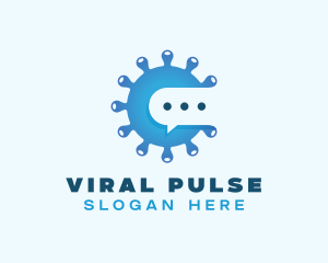 Bacteria Virus Messaging logo design