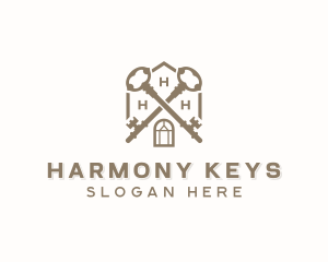 Leasing Property Key logo design