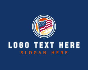 Patriotic American Flag logo