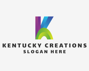 Creative Gradient Letter K logo design