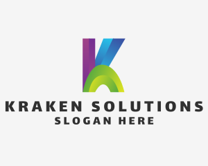 Creative Gradient Letter K logo design