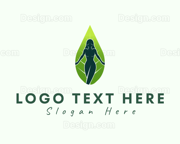Natural Feminine Leaf Logo