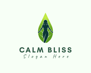 Natural Feminine Leaf  logo design