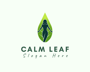 Natural Feminine Leaf  logo design