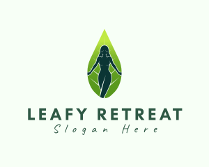 Natural Feminine Leaf  logo design