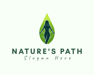 Natural Feminine Leaf  logo design