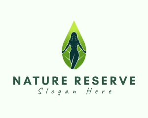 Natural Feminine Leaf  logo design