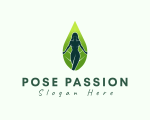 Natural Feminine Leaf  logo design