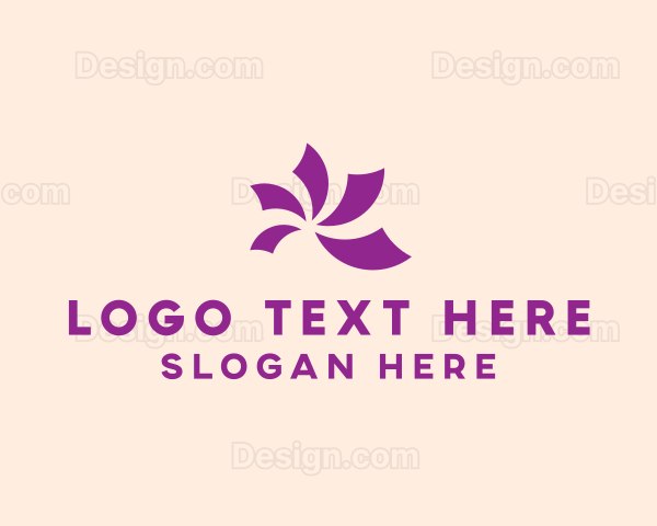 Purple Flower Petals Logo