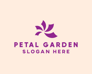 Purple Flower Petals logo design