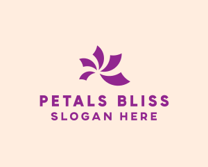 Purple Flower Petals logo design