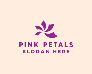 Purple Flower Petals logo design