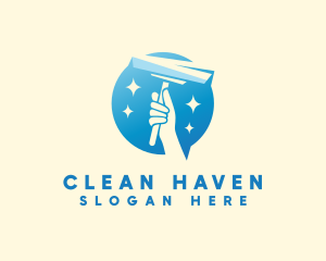 Sparkling Squeegee Cleaning Sanitation  logo design