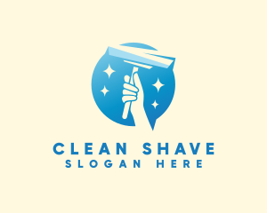 Sparkling Squeegee Cleaning Sanitation  logo design