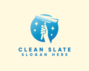 Sparkling Squeegee Cleaning Sanitation  logo design