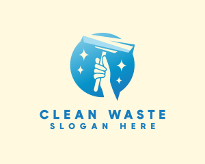 Sparkling Squeegee Cleaning Sanitation  logo design